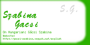 szabina gacsi business card