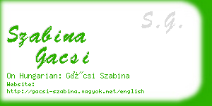 szabina gacsi business card
